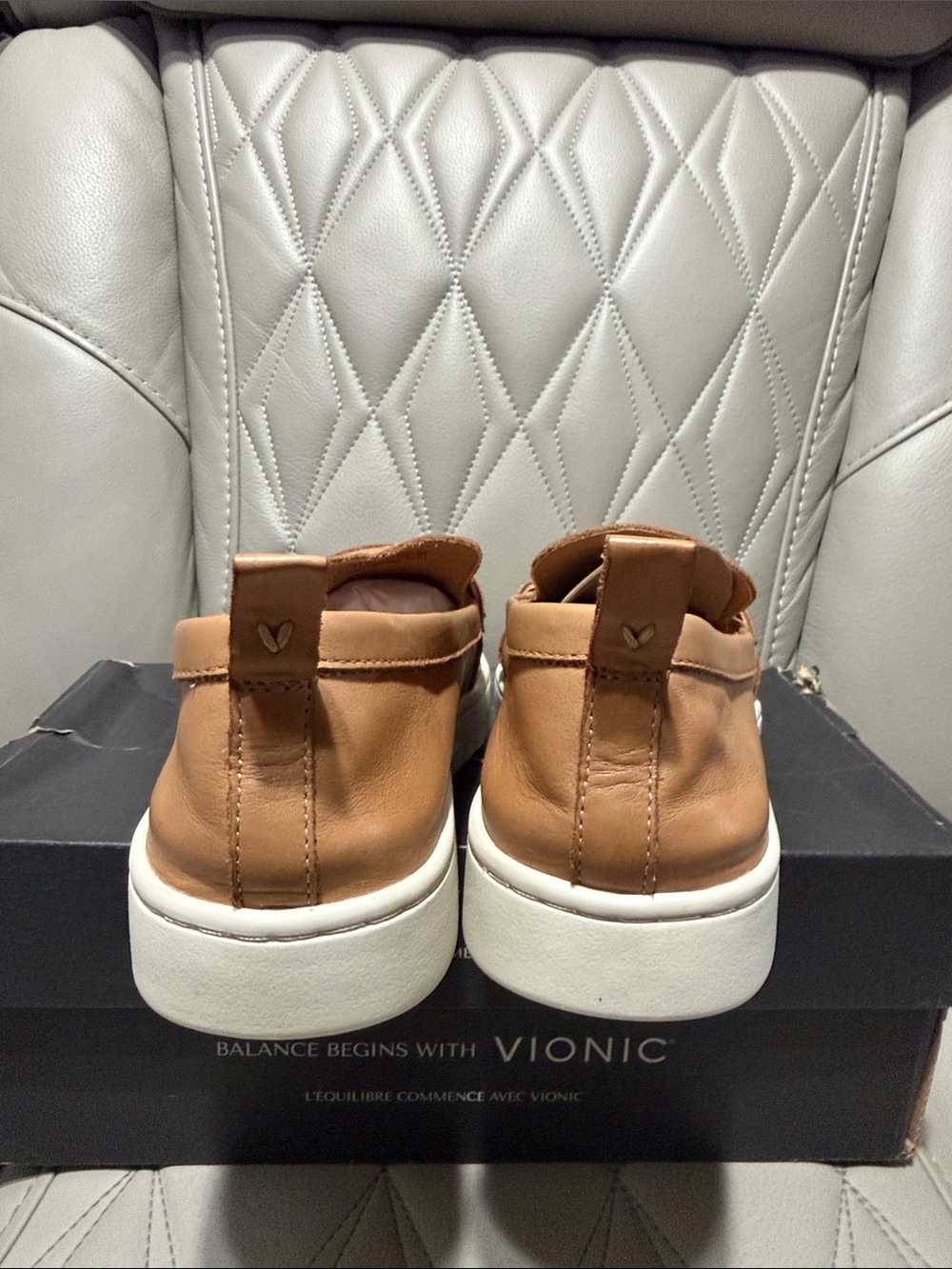 Vionic Uptown Loafer in Tan with White Sole - Picture 12 of 15